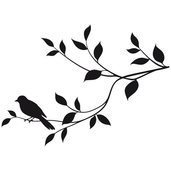 Веточка черно белая