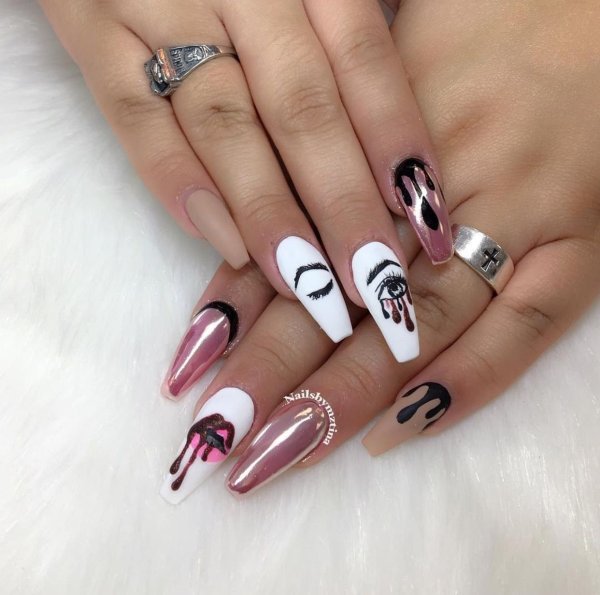 Идеи маникюра на квадратные ногти