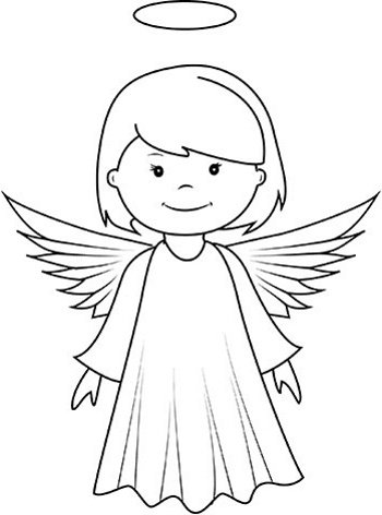 Ангелочек рисунок простой