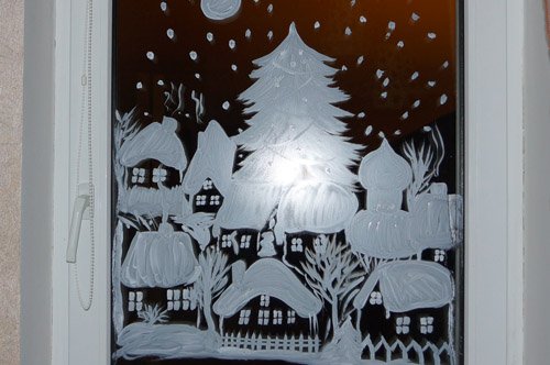 Новогодняя роспись окон