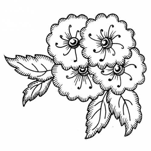 Цветы трафарет для рисования