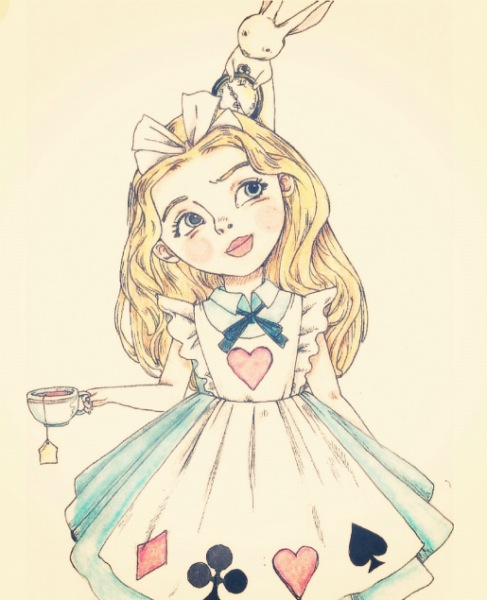 Алиса в стране чудес портрет
