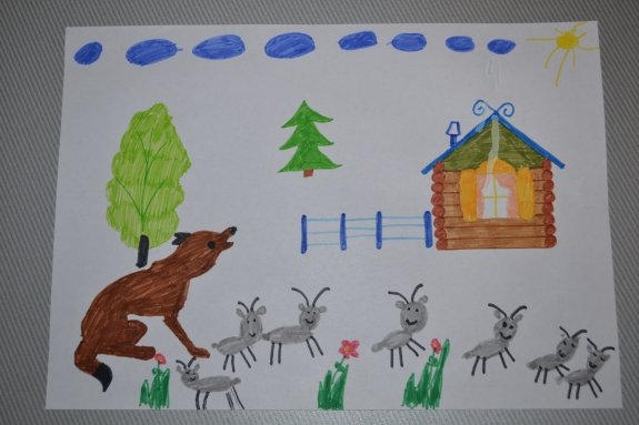 Devar сказки-раскраски. Волк и семеро козлят