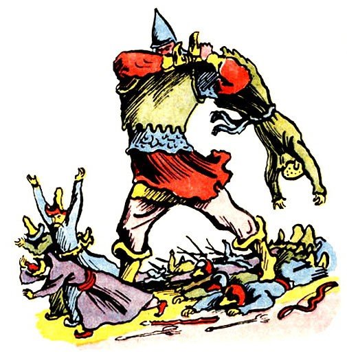 Илья Муромец и Калин царь рисунок