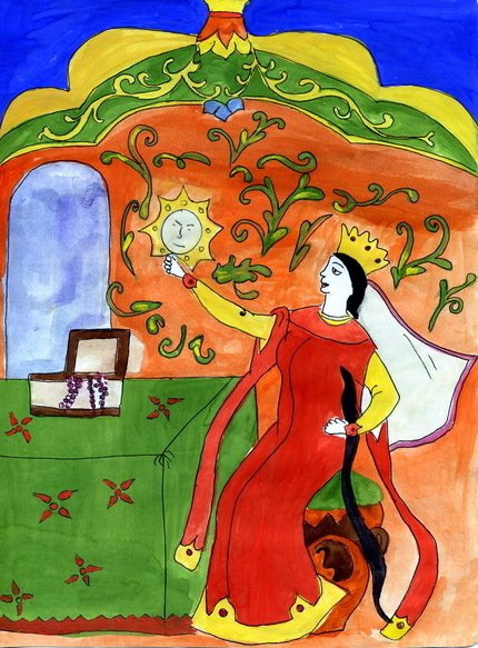 Сказка о мёртвой царевне и семи богатырях раскраска