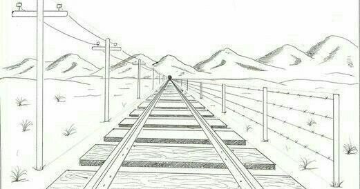 Линейная перспектива железная дорога