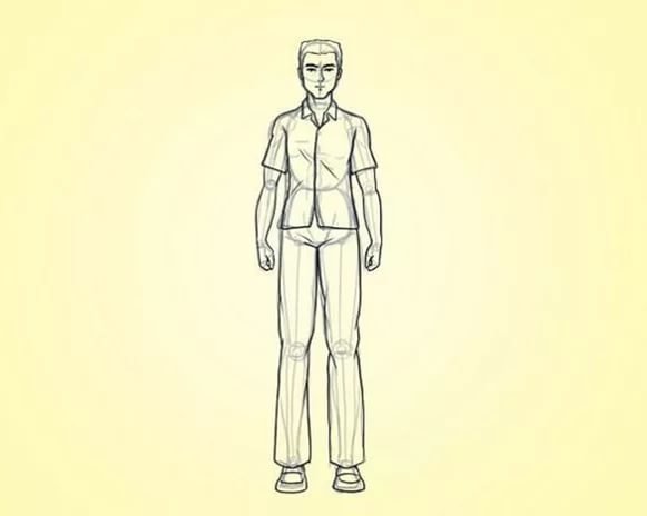 Рисунок человека в полный рост