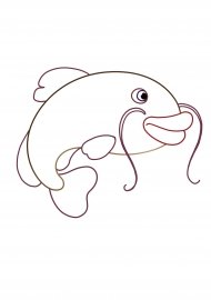 Сом раскраска для детей