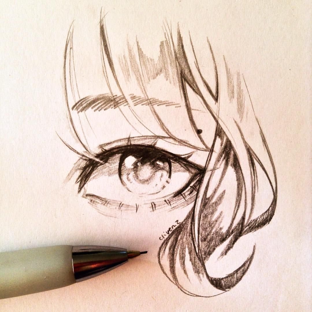 Аниме глаза для срисовки карандашом