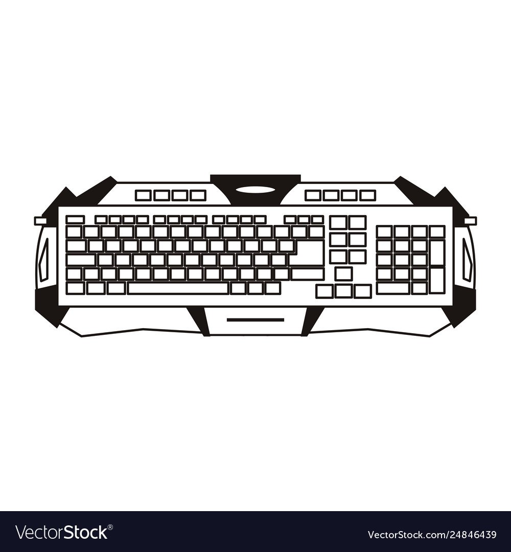 Клавиатура компьютера черно-белая