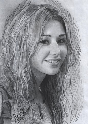 Портрет карандашом Лера Козлова