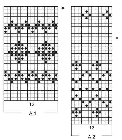 Юбка спицами жаккардовым узором схема