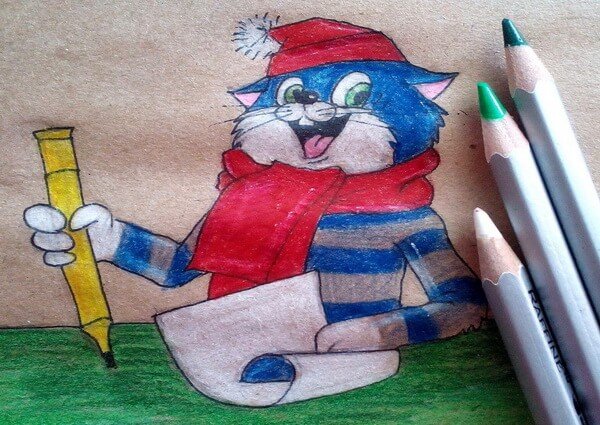 Кот Матроскин раскраска