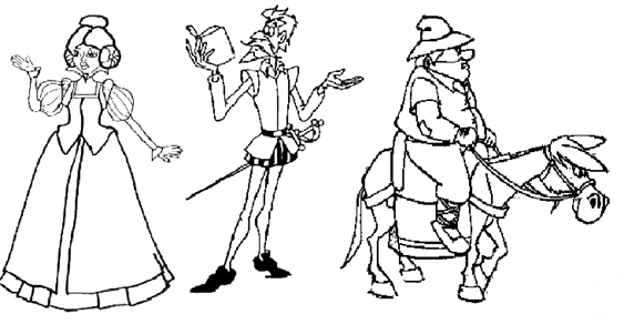 Дон Кихот эскизы