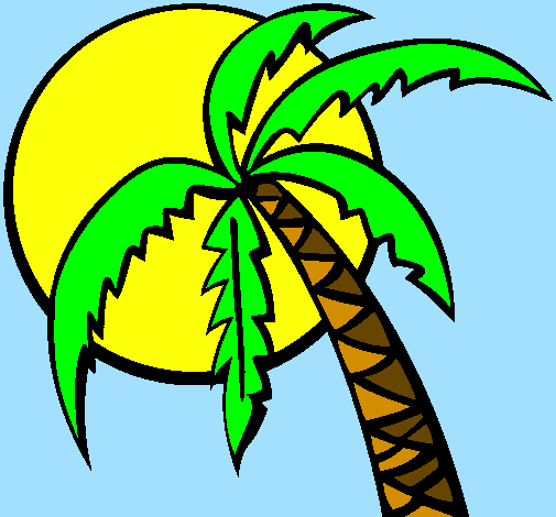 Пальма нарисованная