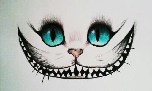 Чеширский кот для срисовки