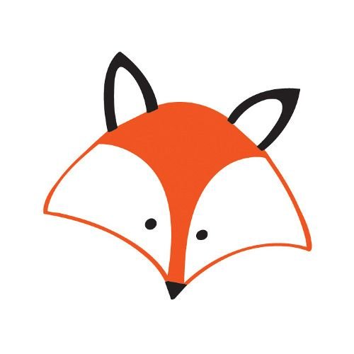 Мордочка лисы трафарет