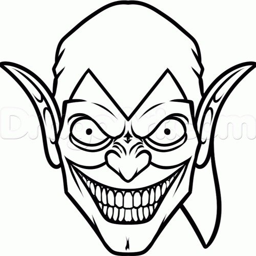 Раскраска зеленый Гоблин 2002