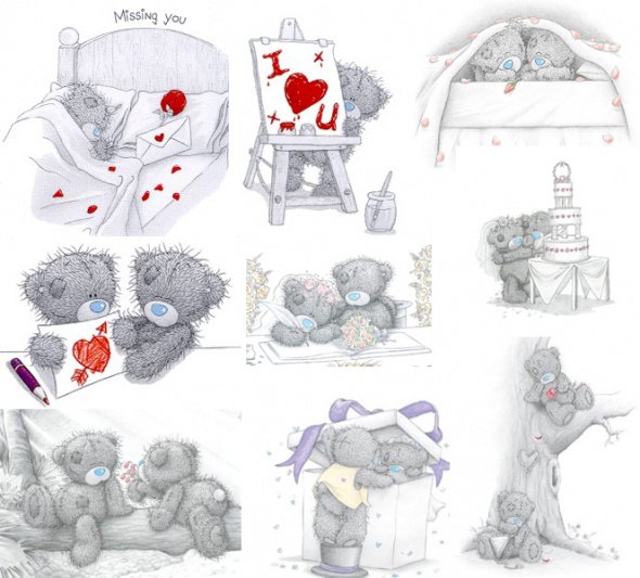 Плюшевый мишка Тедди рисунок