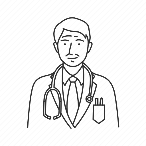 Портрет врача карандашом