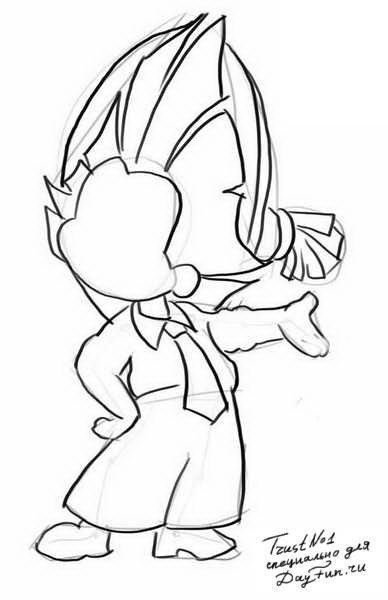 Незнайка рисунок легкий