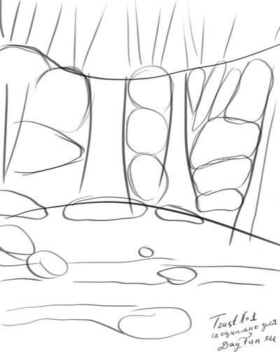 Родник рисунок для детей