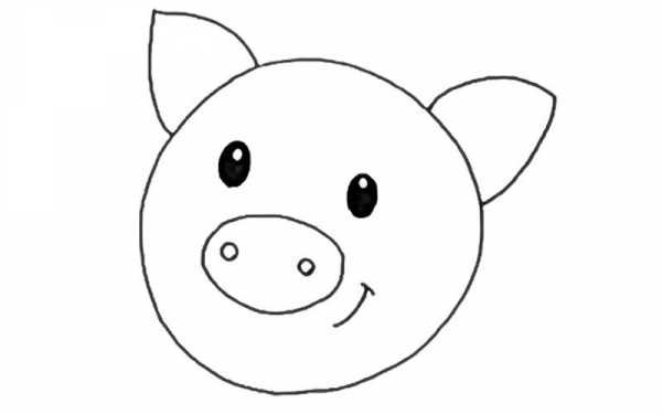 Мордочка свинки рисунок