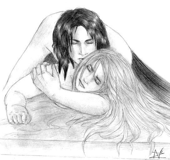 Северус Снейп и Лили срисовки