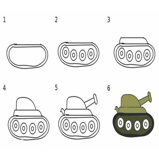 Танк т-34 рисунок поэтапно