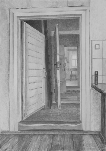 Интерьер скетчинг фронтальная перспектива