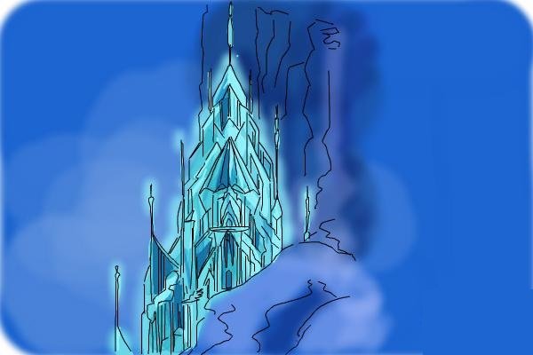 Замок снежной королевы простой рисунок (45 фото)