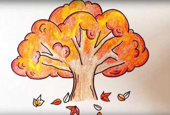 Простой рисунок осень для детей (50 фото)