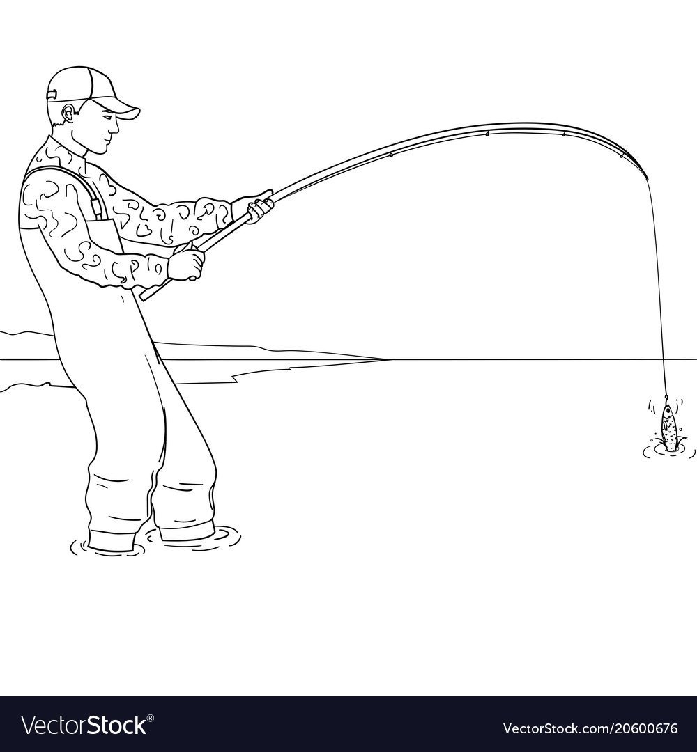 Рыбак рисунок