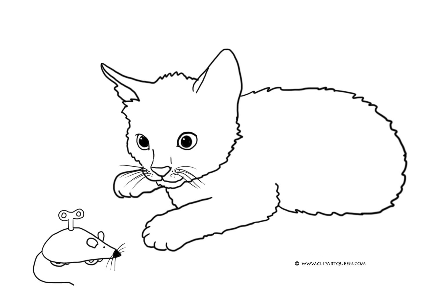 Раскраска кот и мыши для детей
