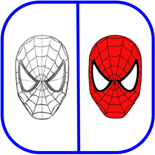 Человек паук срисовать