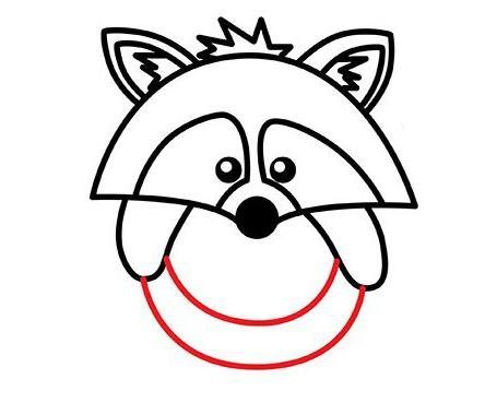 Мордочка енота нарисовать