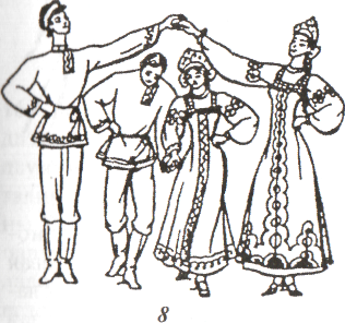 Русский танец раскраска