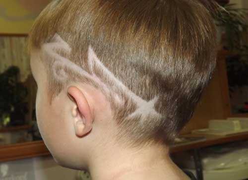 Стрижка с паутинкой для мальчика