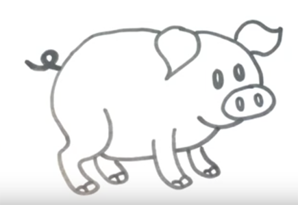 Раскраска свинья