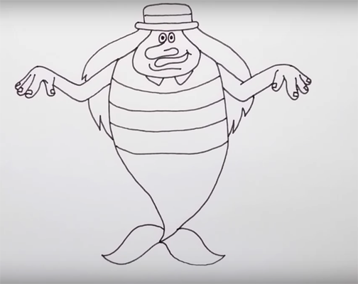 Рисунок водяного из мультфильма Летучий корабль