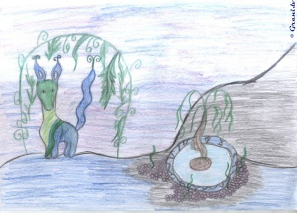 Водяной детский рисунок