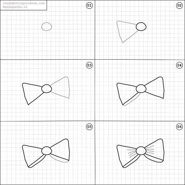 Бантик нарисовать легко