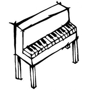 Рояль раскраска для детей