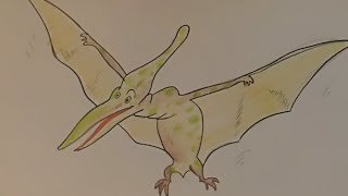 Рисунок динозавра Птеранодон для срисовки