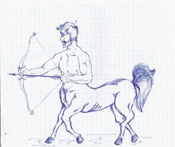 Кентавр срисовать