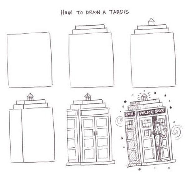 Тардис нарисовать