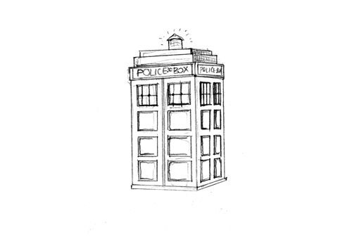 Тардис тату эскизы