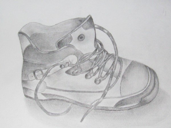 Рисунок башмака карандашом