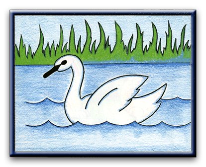 Рисунок лебедь простой (47 фото)