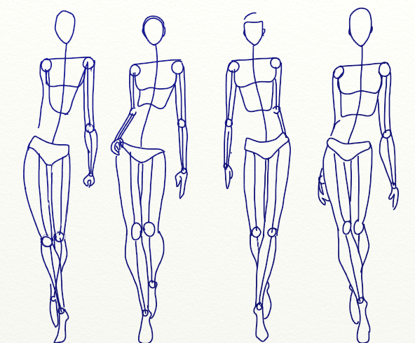 Фэшн фигура в движении